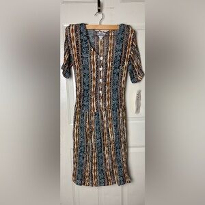 NWT APPOINTMENTS Multicolor Striped Dress